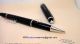 Perfect Replica Montblanc Meisterstuck Stainless Steel Clip Black Cap Black Rollerball Pen (1)_th.jpg